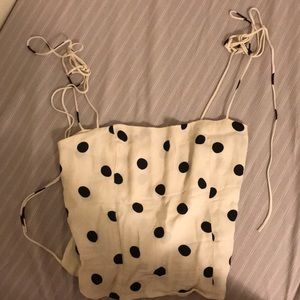 Top from reformation with polka dots